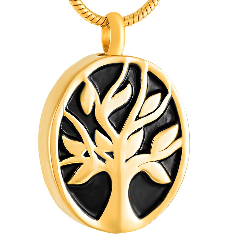 IJD9421 Stainless Steel Gold Tree of Life Oval Pendant Cremation Necklace for Ash Urn Keepsake Necklace for Men Women Jewelry
IJD9421 Stainless Steel Gold Tree of Life Oval Pendant Cremation Necklace for Ash Urn Keepsake Necklace for Men Women Jewelry