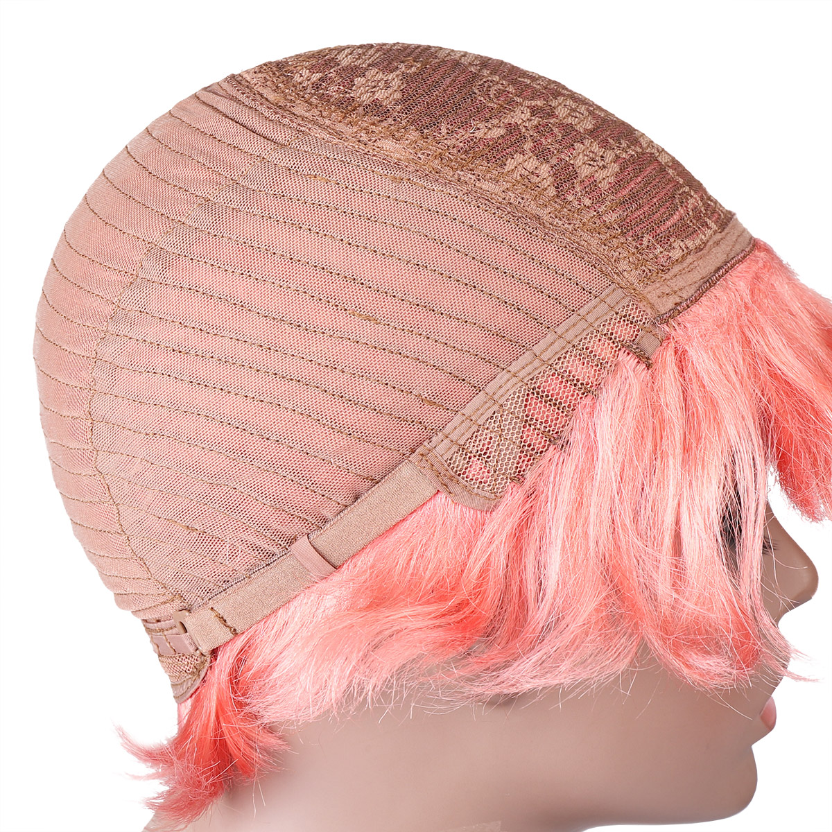 Ishow Brazilian Straight Wave Human Hair Wigs with Bangs Hot Pink Boy Girl Costume Wigs Peruvian Colored None Lace Wig Wet and Wavy