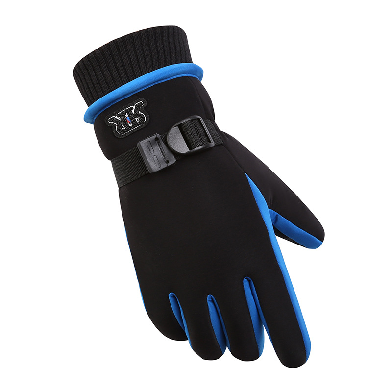 

Winter Thickened Keep Warm Windproof Waterproof Antislip Driving Gloves Screen Touch Five Fingers Glove