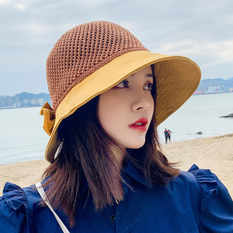 Hollow Sunbonnet Women's Summer Foldable Small-Edge Sun Hat Mesh Beach Woven Fisherman Hat Wholesale, White 
Hollow Sunbonnet Women's Summer Foldable Small-Edge Sun Hat Mesh Beach Woven Fisherman Hat Wholesale, White