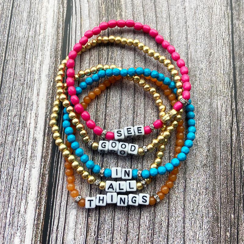 5 pcs/set Fashion Bohemian Statement Colorful Acrylic Resin Bead Inspiration Stretch Charm Bracelet Set
5 pcs/set Fashion Bohemian Statement Colorful Acrylic Resin Bead Inspiration Stretch Charm Bracelet Set