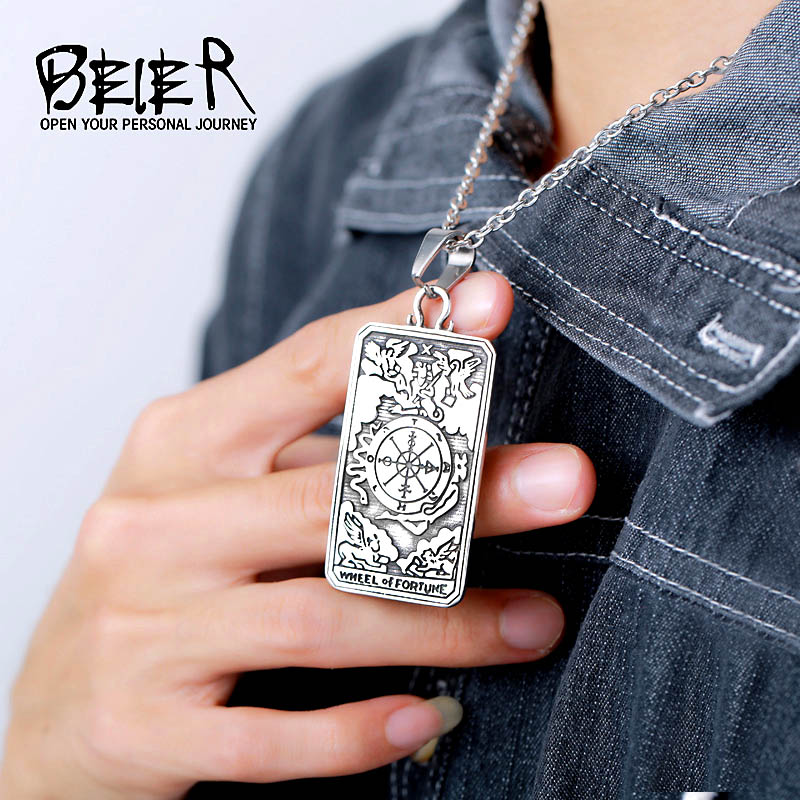 Beier 316L stainless steel Men vintage Tarot Card pendant necklaces trendy chain fashion necklace men jewelry LP219
Beier 316L stainless steel Men vintage Tarot Card pendant necklaces trendy chain fashion necklace men jewelry LP219