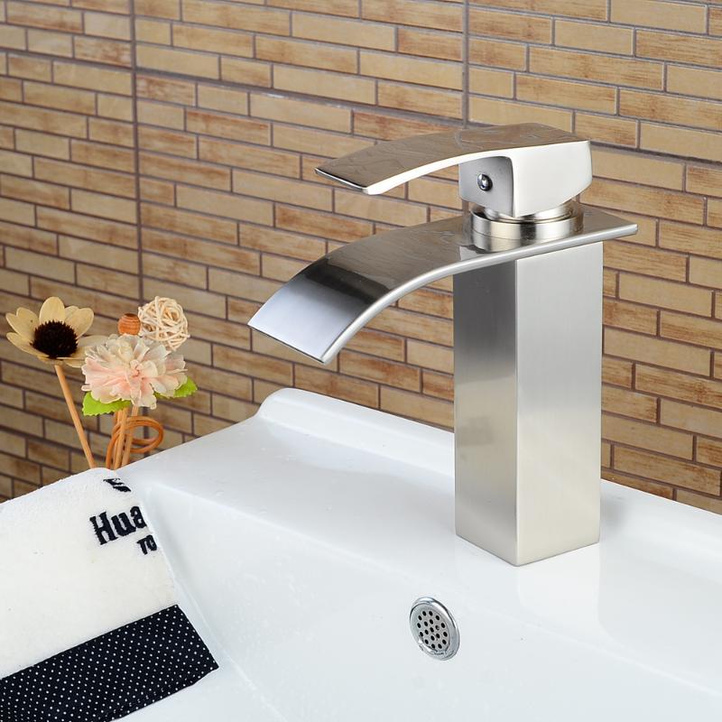 Vidric New Arrivals Nickel Bathroom Faucet hot and cold Square Brass Basin Faucet Waterfall Sink Single Handle water tap
Vidric New Arrivals Nickel Bathroom Faucet hot and cold Square Brass Basin Faucet Waterfall Sink Single Handle water tap