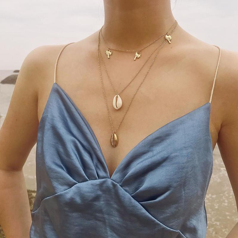 2020 Personality Fashion Wild Geometric Items Simple Coconut Tree Shell Pendant Multi-layer Necklace Female 
2020 Personality Fashion Wild Geometric Items Simple Coconut Tree Shell Pendant Multi-layer Necklace Female