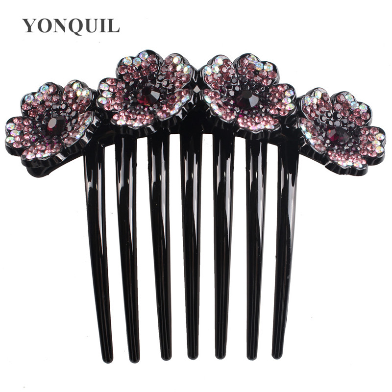 New Crystal Shining Flower Hair Comb Women Fashion Hair Clip Rhinestone Accessories Girls Hairpin Headwear Floral Headdress
New Crystal Shining Flower Hair Comb Women Fashion Hair Clip Rhinestone Accessories Girls Hairpin Headwear Floral Headdress