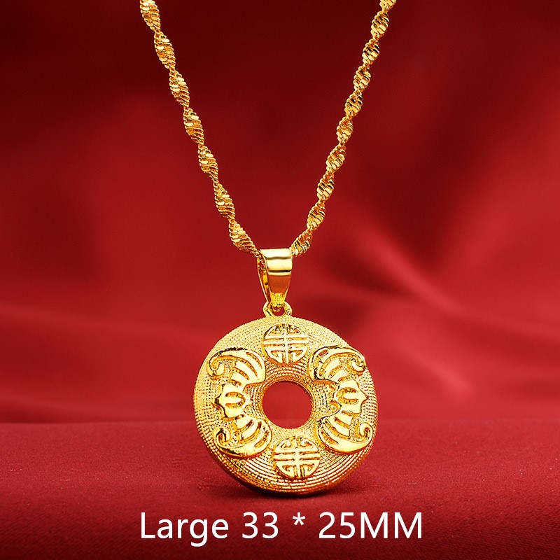 New Vintage Gold-plated Auspicious Safety Buckle Necklace Pendant For Women Popular Brass Pendant Fashion Women necklace
New Vintage Gold-plated Auspicious Safety Buckle Necklace Pendant For Women Popular Brass Pendant Fashion Women necklace