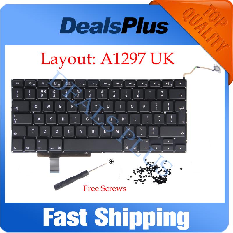 New A1297 UK Keyboard with Screws For Pro 17" A1297 UK Keyboard 2009 2010 2011
New A1297 UK Keyboard with Screws For Pro 17" A1297 UK Keyboard 2009 2010 2011