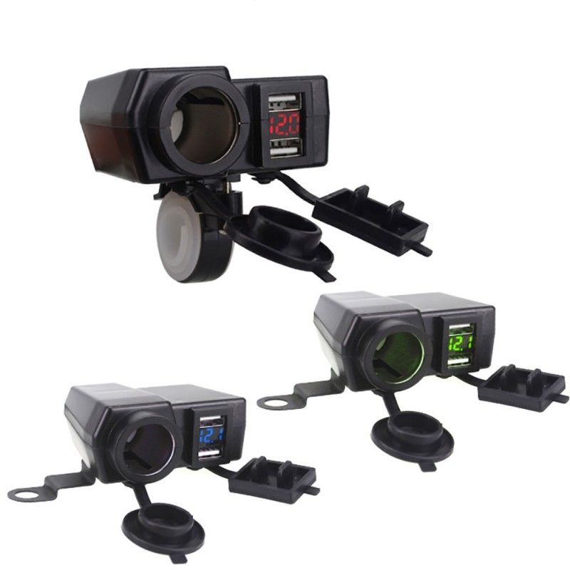 Motorcycle 12V Dual USB Power Port Scooter ATV Charger Adapter Cigarette Lighter Socket Outlet With Voltmeter Waterproof car
Motorcycle 12V Dual USB Power Port Scooter ATV Charger Adapter Cigarette Lighter Socket Outlet With Voltmeter Waterproof car