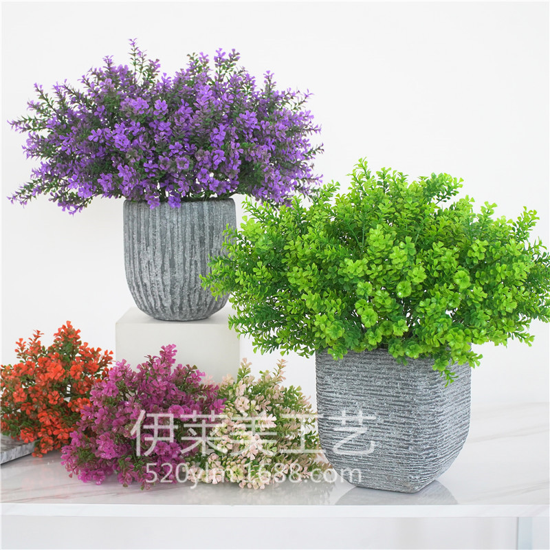 Simulation 6-prong clover plastic flower artificial flower green plant decoration home decoration wedding arrangement, Plum
Simulation 6-prong clover plastic flower artificial flower green plant decoration home decoration wedding arrangement, Plum