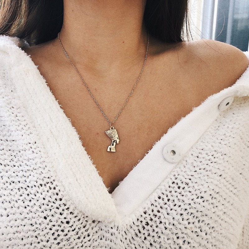 Portrait Necklace Women Egyptian Pharaoh Pendant Long Chain Necklace Harajuku Women's Jewelry Accessories Collares Kpop
Portrait Necklace Women Egyptian Pharaoh Pendant Long Chain Necklace Harajuku Women's Jewelry Accessories Collares Kpop