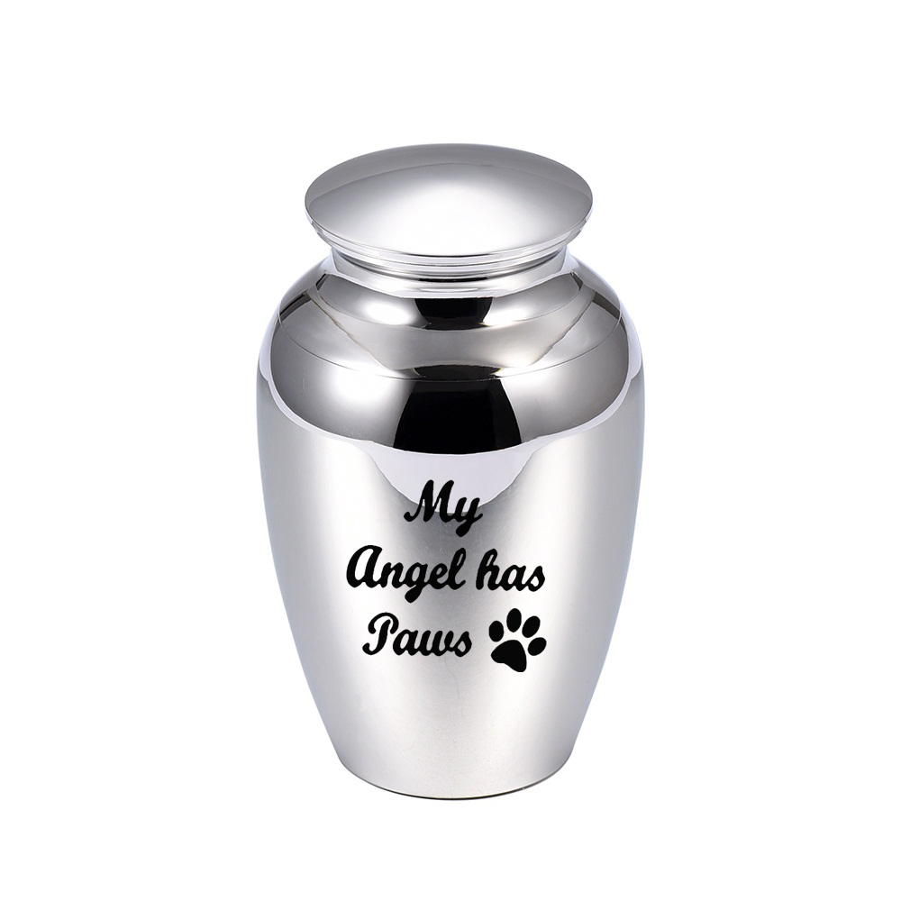 45x70mm Cremation Ashes Urn for Pets /Human Mini Ashes Keepsake Urn Aluminum alloy Memorial Funeral Jar-My Angel Has Paws, Silver
45x70mm Cremation Ashes Urn for Pets /Human Mini Ashes Keepsake Urn Aluminum alloy Memorial Funeral Jar-My Angel Has Paws, Silver