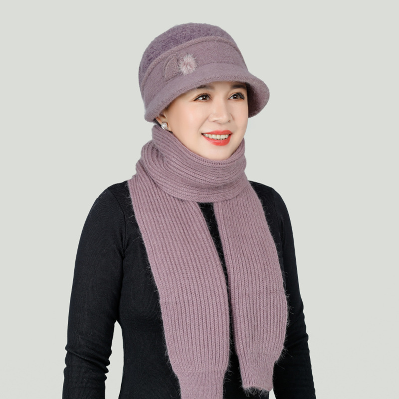 fur wool middle and age women knitted thick cap scarf winter protection hat neckerchief warm mother bonnet
fur wool middle and age women knitted thick cap scarf winter protection hat neckerchief warm mother bonnet