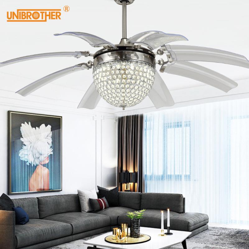 48 inch Crystal Ceiling Fans with Lights Home Decorations Remote Control Fan Lamp Bedroom Living Room Hotel Suspension Luminaire
48 inch Crystal Ceiling Fans with Lights Home Decorations Remote Control Fan Lamp Bedroom Living Room Hotel Suspension Luminaire