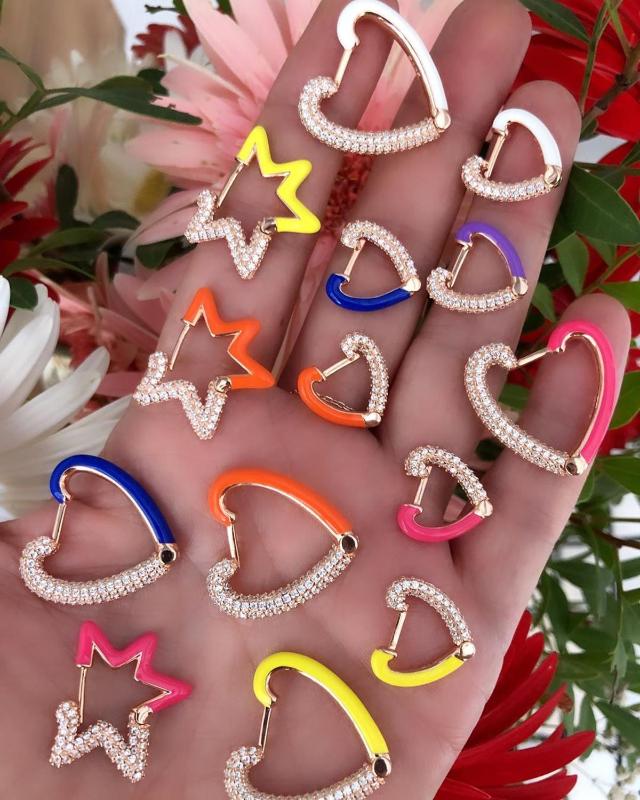 rose gold color Neon enamel star shaped hoop earring half cz half enamel 2020 new Christmas gift fashion jewelry
rose gold color Neon enamel star shaped hoop earring half cz half enamel 2020 new Christmas gift fashion jewelry