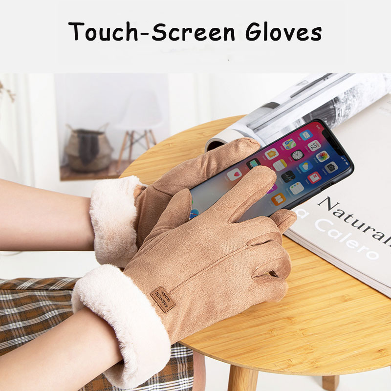 Women's Gloves Winter Warm Thicken Touch Screen Mittens Suede Plush Guantes Wool Knitted Wrist Gloves Handschoenen Luvas
Women's Gloves Winter Warm Thicken Touch Screen Mittens Suede Plush Guantes Wool Knitted Wrist Gloves Handschoenen Luvas