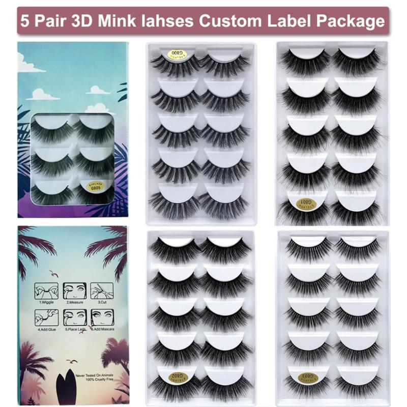 3D Mink Makeup False Eyelahses 5 Pairs box Natural Thick Soft Lashes Handmade Extension Cosmetics Custom Private Label/Packaging
3D Mink Makeup False Eyelahses 5 Pairs box Natural Thick Soft Lashes Handmade Extension Cosmetics Custom Private Label/Packaging