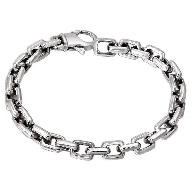 925 Sterling Silver colour Bracelet Man High Polish Curb Link Chain Bracelet for Vintage Punk Rock Biker Mens Jewelry, Black
925 Sterling Silver colour Bracelet Man High Polish Curb Link Chain Bracelet for Vintage Punk Rock Biker Mens Jewelry, Black