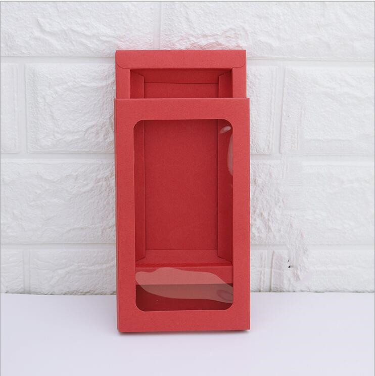 Hot simple Kraft Cardboard Phone Case Packaging Box Red/White/Brown/Black Paper Drawer Box With Clear Window
Hot simple Kraft Cardboard Phone Case Packaging Box Red/White/Brown/Black Paper Drawer Box With Clear Window