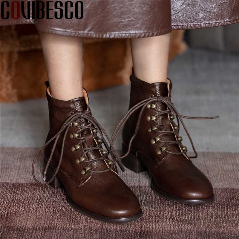 COVIBESCO Women Ankle Boots Narrow Band Autumn Winter Square Heels Shoes Woman High Quality Genuine Leather Thick Heels Boots, Brown
COVIBESCO Women Ankle Boots Narrow Band Autumn Winter Square Heels Shoes Woman High Quality Genuine Leather Thick Heels Boots, Brown