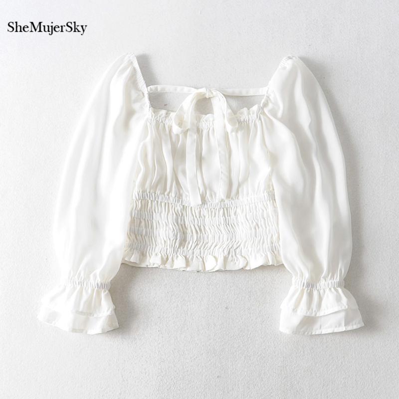 SheMujerSky Women Sexy Off Shoulder Chiffon Blouse Elastic Bandage Short Tops White Shirt 2020 koszula, White tops
SheMujerSky Women Sexy Off Shoulder Chiffon Blouse Elastic Bandage Short Tops White Shirt 2020 koszula, White tops