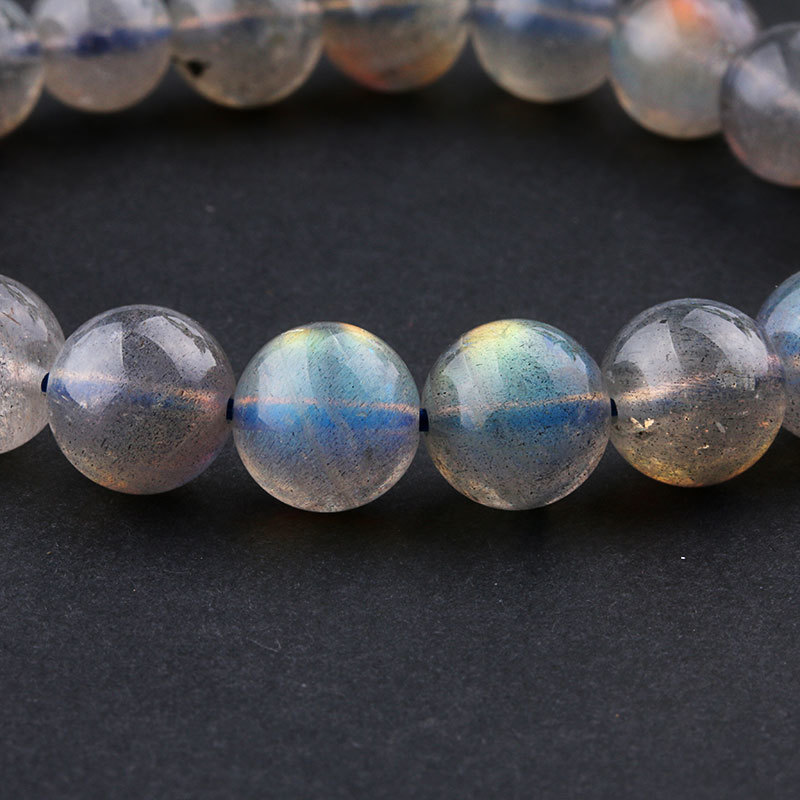 Natural Labradorite Stone Bracelets For Women Gift Blue Lights Gemstone Bead Strand Stretch Charm Bracelet Femme LJ200918