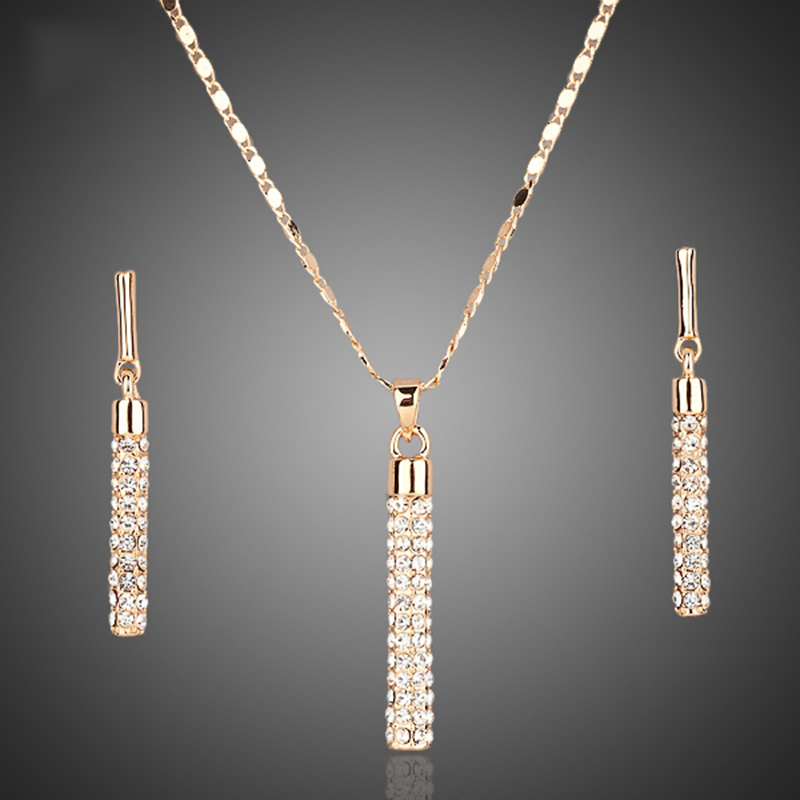 GinaDeer Gold Color Clear Austria Crystals Drop Earrings and Pendant Necklace Jewelry Sets Women's Jewelry Accessories Collares, As pic
GinaDeer Gold Color Clear Austria Crystals Drop Earrings and Pendant Necklace Jewelry Sets Women's Jewelry Accessories Collares, As pic