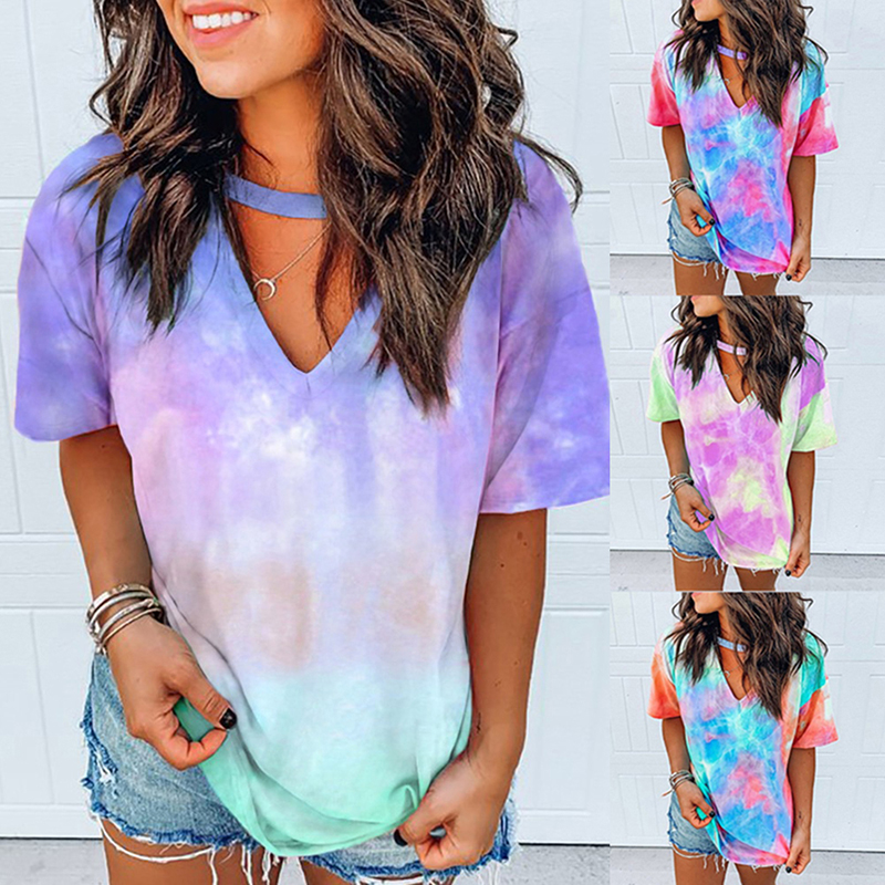 Sexy Women Tie Dye Printing Hoodies Top Print Short T-shirt Short Long Sleeve T-shir Women Streetwear Summer Clothing, Short sleeve
Sexy Women Tie Dye Printing Hoodies Top Print Short T-shirt Short Long Sleeve T-shir Women Streetwear Summer Clothing, Short sleeve