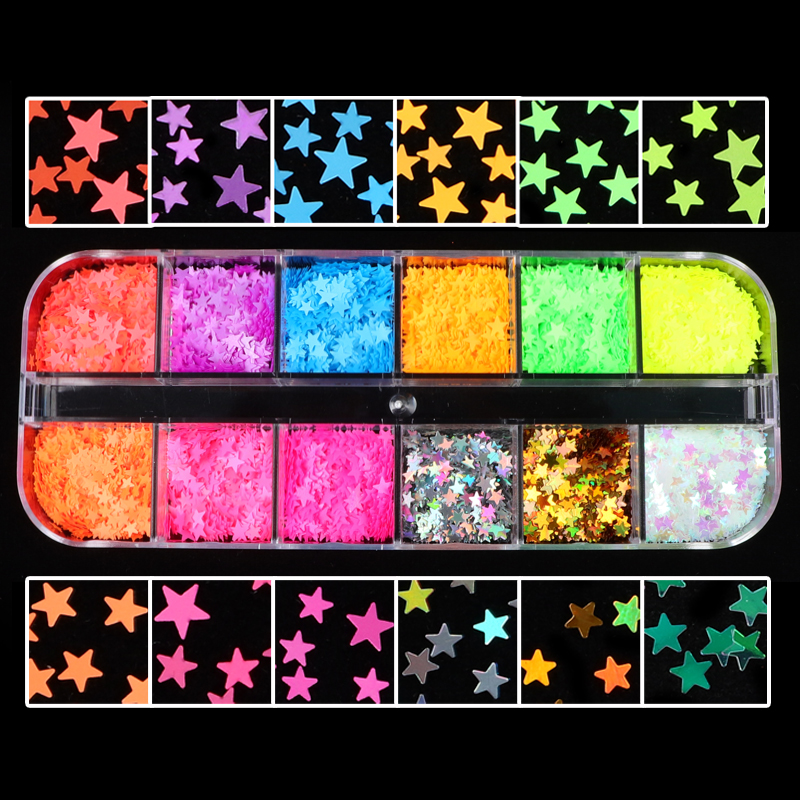 12 Grid/Case Fluorescence Butterfly Sequins Neon Nail Art Glitter Slices Flakes Polish 3D Decorations Manicure DIY Accessoires
12 Grid/Case Fluorescence Butterfly Sequins Neon Nail Art Glitter Slices Flakes Polish 3D Decorations Manicure DIY Accessoires