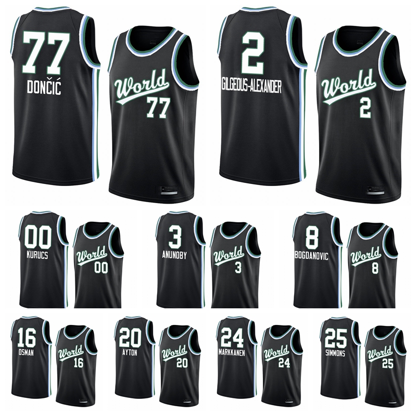 Men's World Team RJ Barrett Rui Hachimura Luka Doncic Shai Gilgeous-Alexander 2020 Rising Star Basketball Jersey
Men's World Team RJ Barrett Rui Hachimura Luka Doncic Shai Gilgeous-Alexander 2020 Rising Star Basketball Jersey