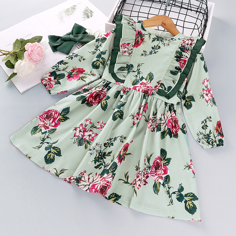 Children Clothing 2020 New Autumn Long-Sleeved Flower Dresses For Girls Fashion Christmas Baby Girl Dress Princess Dress, Green
Children Clothing 2020 New Autumn Long-Sleeved Flower Dresses For Girls Fashion Christmas Baby Girl Dress Princess Dress, Green