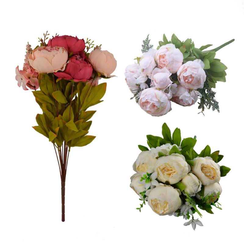 Europe Wedding Decoration White/Pink/Red 20 Colors 13 Heads Silk Cloth Peony Ceremony Party Favor Artificial Flower Bouquet
Europe Wedding Decoration White/Pink/Red 20 Colors 13 Heads Silk Cloth Peony Ceremony Party Favor Artificial Flower Bouquet