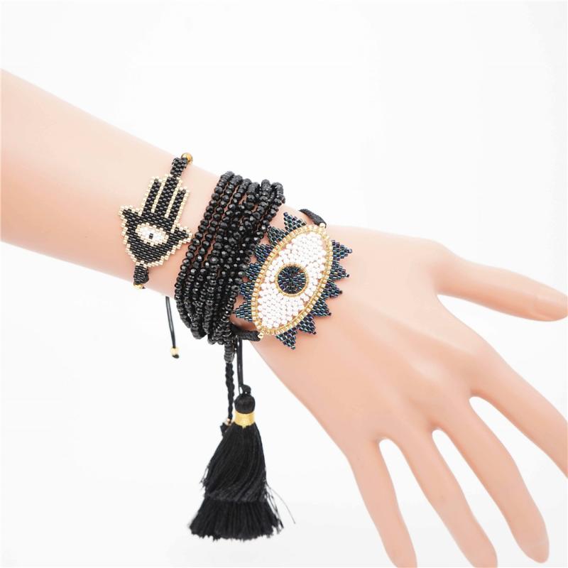 Rttooas Turkish Evil Eye Bracelet Women Hamsa Fatima Charm Bracelets Pulsera Mujer 2020 Crystal Tassel Jewelry Friendship Gifts
Rttooas Turkish Evil Eye Bracelet Women Hamsa Fatima Charm Bracelets Pulsera Mujer 2020 Crystal Tassel Jewelry Friendship Gifts