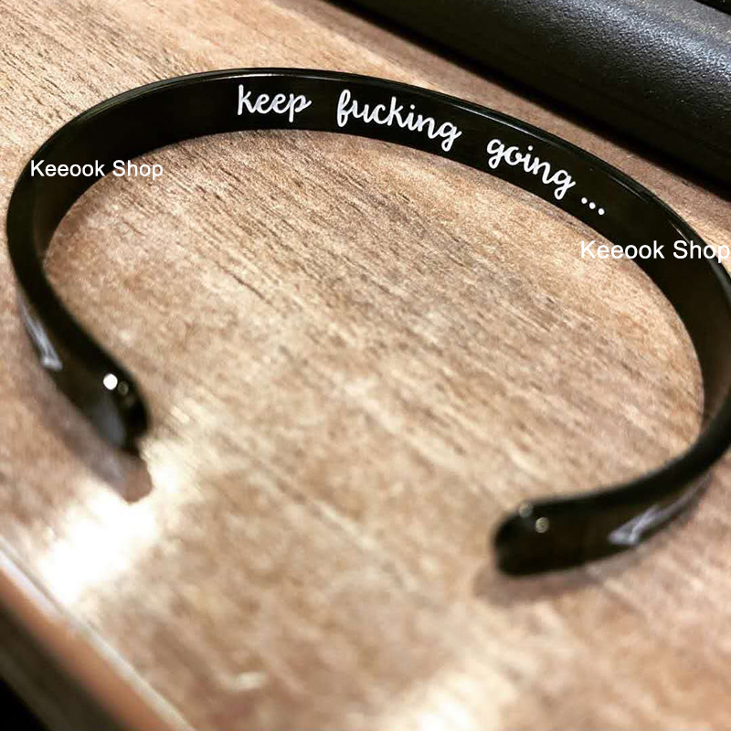 Inspirational Bracelet Mantra Quote Keep Going Stainless Steel Engraved Motivational Friends Encouragement Gift
Inspirational Bracelet Mantra Quote Keep Going Stainless Steel Engraved Motivational Friends Encouragement Gift