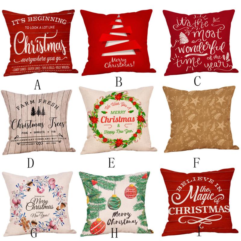 Happy Christmas Pillow Cases Linen Sofa Christmas Tree Pattern Cushion Cover Pillow Case Home Decorative 45X45CM Fundas De Cojin
Happy Christmas Pillow Cases Linen Sofa Christmas Tree Pattern Cushion Cover Pillow Case Home Decorative 45X45CM Fundas De Cojin