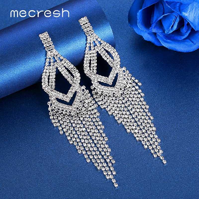 Mecresh Statement Rhinestone Big Long Tassel Drop Earrings for Women Silver Color Double Layer Bridal Fringe Earrings MEH1638
Mecresh Statement Rhinestone Big Long Tassel Drop Earrings for Women Silver Color Double Layer Bridal Fringe Earrings MEH1638
