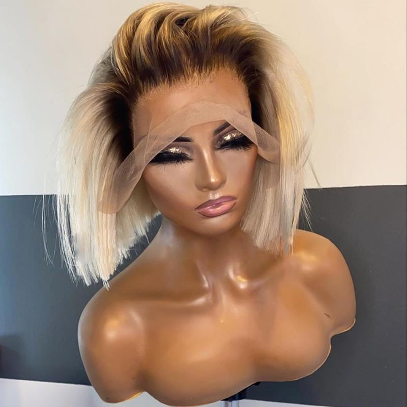 Cheap Luvin 613 Ombre Blonde 13X4 HD Transparent Colored Lace Front Human Hair Wigs Straight Short Bob Frontal Wig Black Woman, As pic
Cheap Luvin 613 Ombre Blonde 13X4 HD Transparent Colored Lace Front Human Hair Wigs Straight Short Bob Frontal Wig Black Woman, As pic