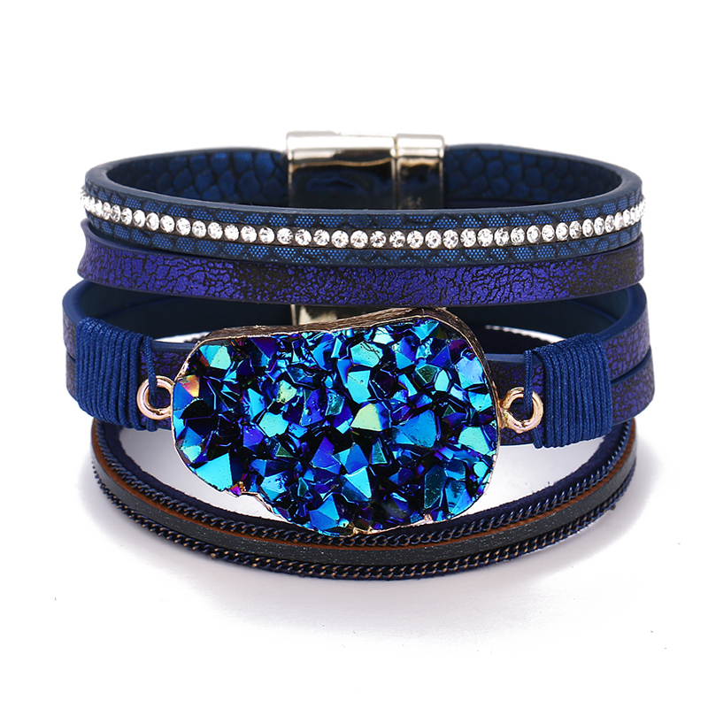 IFMIA Big Stone Crystal Wrap Bracelets Bangles For Women 2020 Bijoux Statement Multiple Layers Leather Bracelet Female Jewelry
IFMIA Big Stone Crystal Wrap Bracelets Bangles For Women 2020 Bijoux Statement Multiple Layers Leather Bracelet Female Jewelry