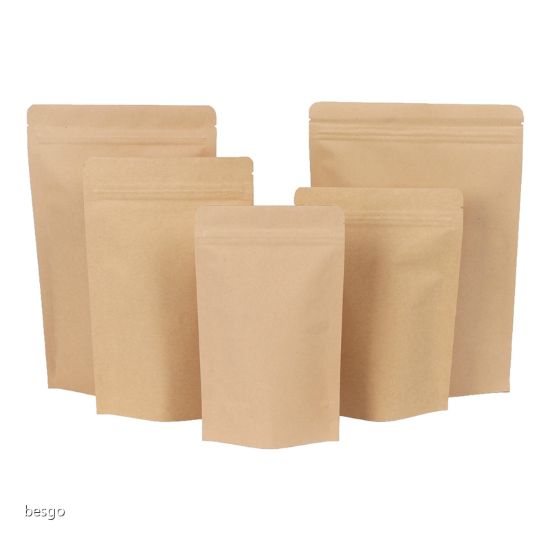 11 sizes Brown Kraft Paper Stand-Up Bags Heat Sealable Resealable Zip Pouch Inner Foil Food Storage Packaging Bag With Tear Notch DBC BH4085
11 sizes Brown Kraft Paper Stand-Up Bags Heat Sealable Resealable Zip Pouch Inner Foil Food Storage Packaging Bag With Tear Notch DBC BH4085