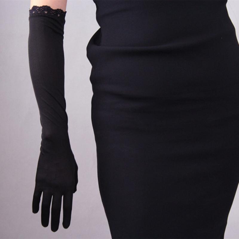 Natural Silk Elastic Silk Sunscreen Beauty Gloves Long Women'S Lace Side Black Touch Screen TB26
Natural Silk Elastic Silk Sunscreen Beauty Gloves Long Women'S Lace Side Black Touch Screen TB26