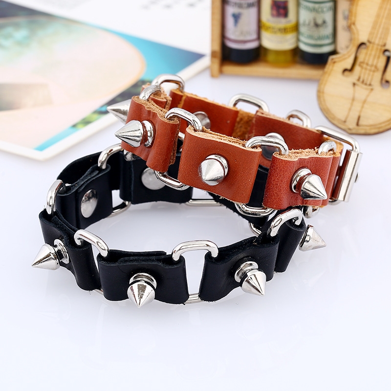 2020 New Punk Jewelry Wholesale Men's Leather Bracelets Black Brown Charm Bracelets for Gift Fashion Jewelry Accessories
2020 New Punk Jewelry Wholesale Men's Leather Bracelets Black Brown Charm Bracelets for Gift Fashion Jewelry Accessories