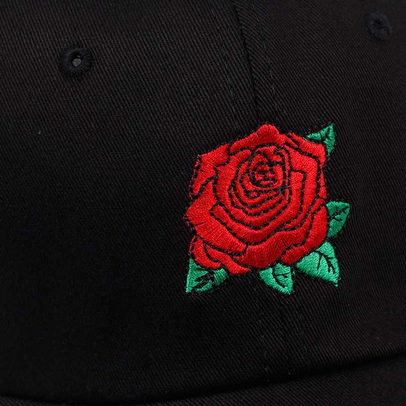 Ball Caps 2021 Red Rose Flower Baseball Cap Women Snapback With Dad Hat Female Hip Hop Sun Summer Brand Hats Wholesale