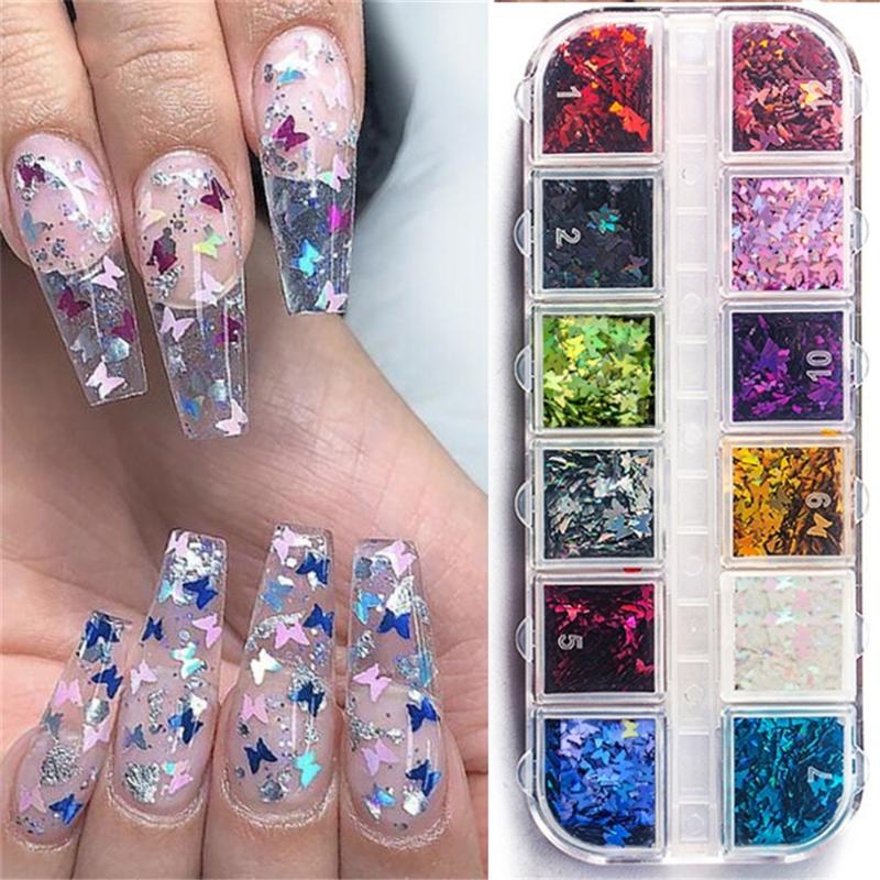 12 Grids/Sets Holographic Nail Glitter Mirror Sparkly Butterfly Nail Sequins Paillette Holographic Glitter 3D Flakes Slices
12 Grids/Sets Holographic Nail Glitter Mirror Sparkly Butterfly Nail Sequins Paillette Holographic Glitter 3D Flakes Slices
