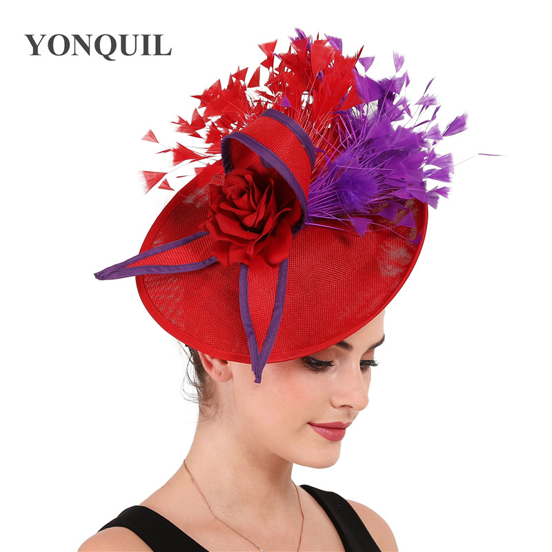 Stingy Brim Hats Red With Purple Feather Fascinator Wedding Bridal Fedora Hat For Party Cocktail Headpiece Lady Floral Pattern HeadWear Acce, Yellow
Stingy Brim Hats Red With Purple Feather Fascinator Wedding Bridal Fedora Hat For Party Cocktail Headpiece Lady Floral Pattern HeadWear Acce, Yellow
