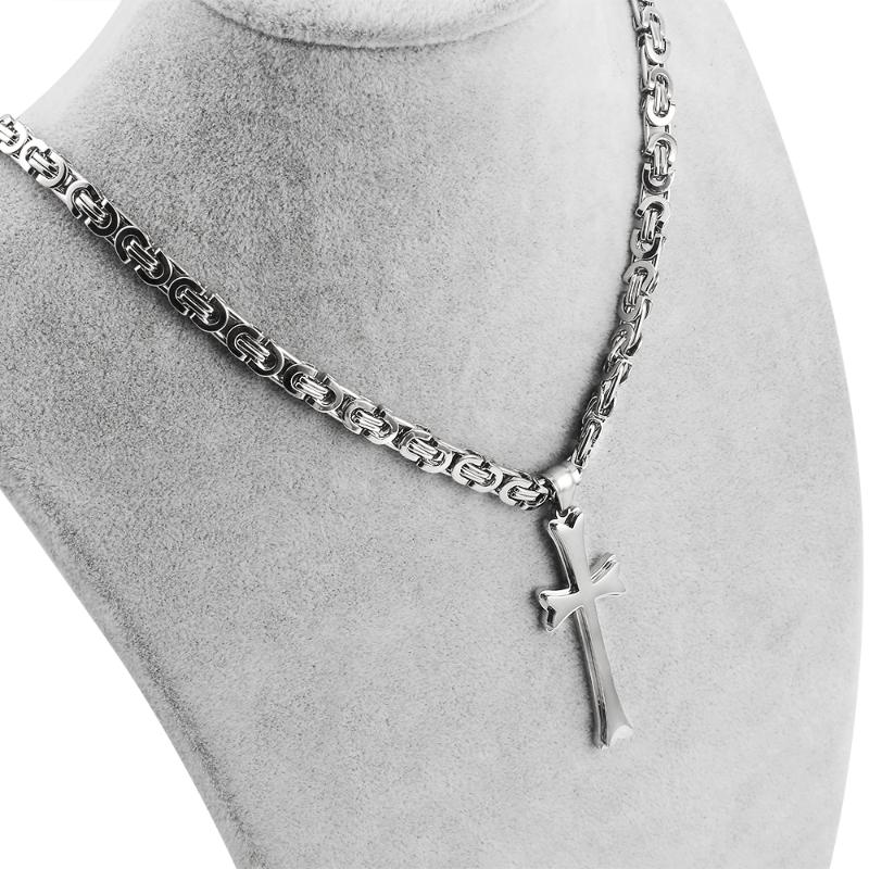 Pendant Necklaces 316L Stainless Steel Necklace 6mm Cross Byzantine Link Chains Silver Color Men's Women's Fashion Jewelry Gifts
Pendant Necklaces 316L Stainless Steel Necklace 6mm Cross Byzantine Link Chains Silver Color Men's Women's Fashion Jewelry Gifts