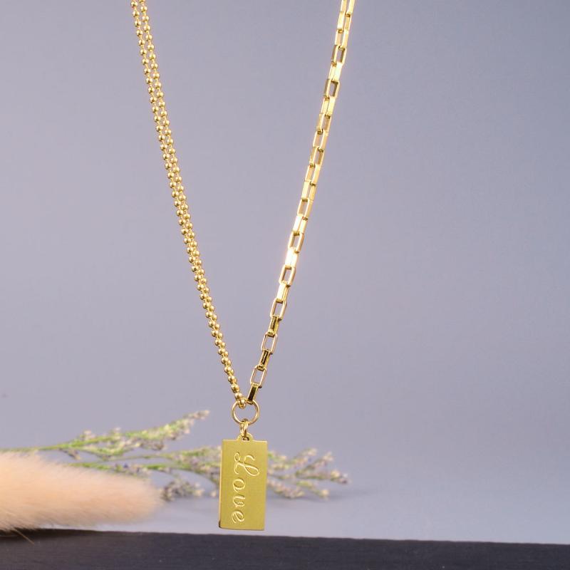 Necklace for Boyfriend Girlfriend Square Necklace Round Bead Statement Clavicle Chain Titanium Steel
Necklace for Boyfriend Girlfriend Square Necklace Round Bead Statement Clavicle Chain Titanium Steel