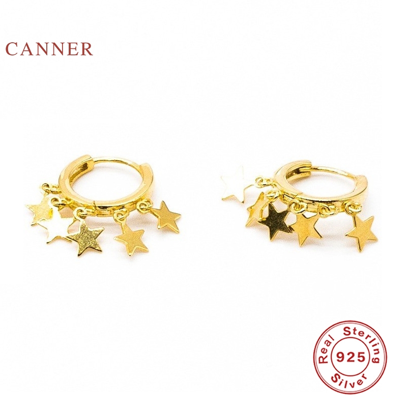CANNER Real 925 Sterling Silver Earrings For Women Five-pointed Star Tassel Earrings Hoops Zircon Korean Gold Jewelry Pendientes
CANNER Real 925 Sterling Silver Earrings For Women Five-pointed Star Tassel Earrings Hoops Zircon Korean Gold Jewelry Pendientes