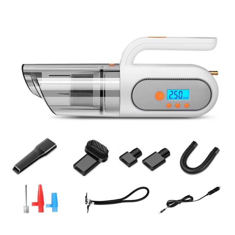 Multifunctional Vehicle-mounted Vacuum Cleaner with Air Pump Tire Pressure Monitoring Lighting Portable Car Vacuum
Multifunctional Vehicle-mounted Vacuum Cleaner with Air Pump Tire Pressure Monitoring Lighting Portable Car Vacuum