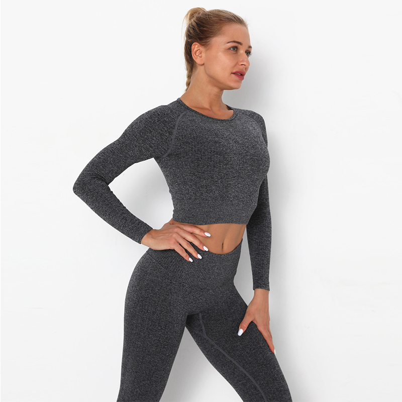 2020 Women Long Sleeve Tight Seamless Yoga Shirts Gym Tops Fitness Running Workout Sport T-Shirts Sports Wear, Black
2020 Women Long Sleeve Tight Seamless Yoga Shirts Gym Tops Fitness Running Workout Sport T-Shirts Sports Wear, Black