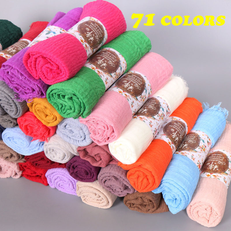 20PCS/Lot 76Colors High Quality Plain Colors Crinkled Bubble Cotton Scarf Shawl with Fringes Muslim Hijab Head Wrap Large Size
20PCS/Lot 76Colors High Quality Plain Colors Crinkled Bubble Cotton Scarf Shawl with Fringes Muslim Hijab Head Wrap Large Size