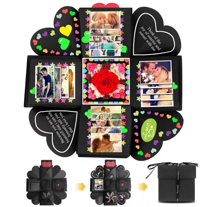 DIY Scrapbook Photo Creative Surprise Explosion Box Love Memory Picture For Valentines Wedding Anniversary Birthday Gift
DIY Scrapbook Photo Creative Surprise Explosion Box Love Memory Picture For Valentines Wedding Anniversary Birthday Gift